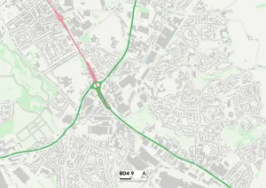 Bradford BD4 9 Print Map Sector