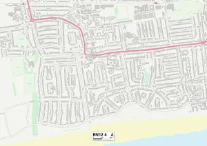 Worthing BN12 4 Postcode Sector Print Map