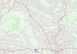 Bromley BR1 4 Postcode Sector Print Map