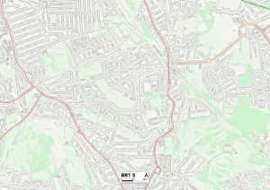 Bromley BR1 5 Postcode Sector Print Map