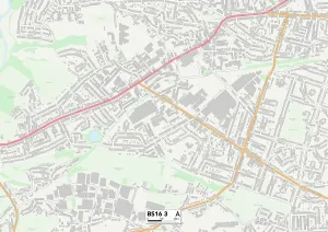 Bristol BS16 3 Postcode Sector Print Map