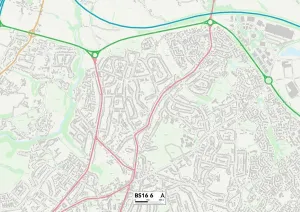 Bristol BS16 6 Postcode Sector Print Map