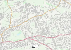 BS - Bristol Prints: Bristol BS5 7 Print Map Sector