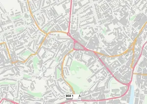 Bristol BS8 1 Postcode Sector Print Map