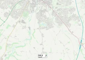 CA - Carlisle Prints: Carlisle CA2 4 Print Map Sector Map