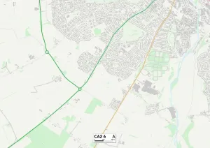 Carlisle CA2 6 Postcode Sector Print Map