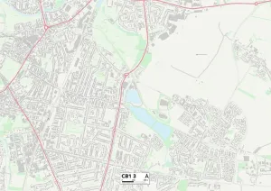 CB - Cambridge Prints: Cambridge CB1 3 Print Map Sector