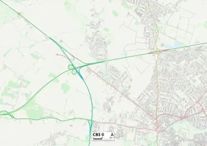 CB - Cambridge Prints: Cambridge CB3 0 Print Map Sector