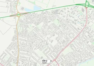 CB - Cambridge Prints: Cambridge CB4 2 Print Map Sector