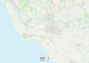 CF - Cardiff Prints: Bridgend CF32 0 Print Map Postcode Sector
