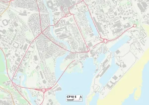 Cardiff CF10 5 Print Map Sector