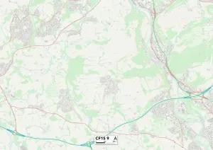 Cardiff CF15 9 Print Map Sector
