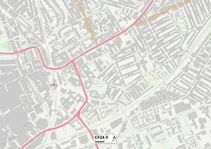 CF - Cardiff Prints: Cardiff CF24 0 Print Map Sector