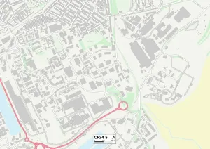 Cardiff CF24 5 Print Map Sector