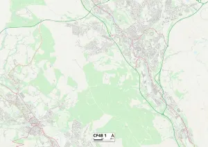 CF - Cardiff Prints: Merthyr Tydfil CF48 1 Print Map Sector