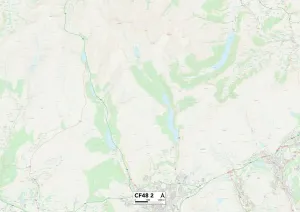 Merthyr Tydfil CF48 2 Print Postcode Sector Map