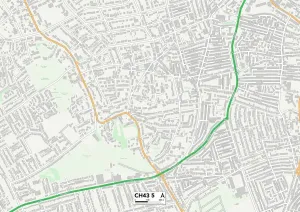 Wirral CH43 5 Postcode Sector Print Map