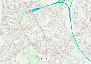 CH - Chester Prints: Wirral CH49 6 Print Map Sector