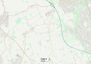 Wirral CH63 4 Postcode Sector Print Map