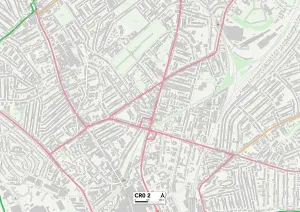 CR - Croydon Prints: Croydon CR0 2 Print Map Sector