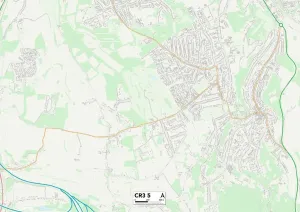 Croydon CR3 5 Postcode Sector Print Map