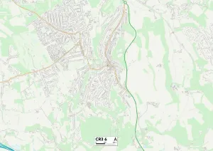 CR - Croydon Prints: Croydon CR3 6 Postcode Sector Print Map