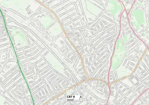 Croydon CR7 8 Postcode Sector Print Map