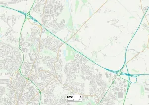 Coventry CV2 1 Print Map Sector
