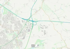 Coventry CV2 2 Print Map Sector