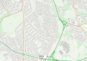 CV - Coventry Prints: Coventry CV3 5 Print Map Sector