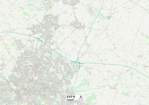 CV - Coventry Prints: Coventry CV7 9 Print Postcode Sector Map
