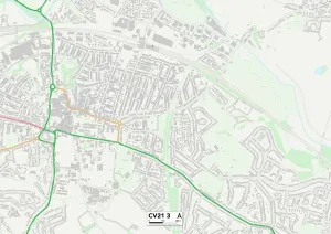 Rugby CV21 3 Postcode Sector Print Map
