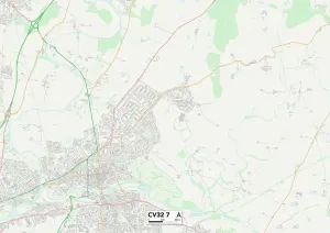 Warwick CV32 7 Print Map Postcode Sector