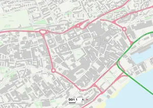 Dundee DD1 1 Postcode Sector Print Map