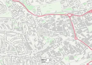 Dundee DD1 5 Postcode Sector Print Map