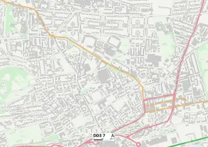 Dundee DD3 7 Print Postcode Sector Map