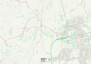 Amber Valley DE55 7 Print Map Sector