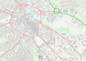 Derby DE1 2 Print Map Sector