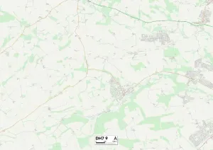 County Durham DH7 9 Print Map