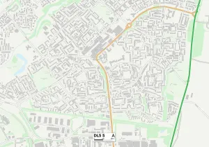County Durham DL5 5 Print Map Sector