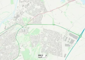 Doncaster DN3 2 Print Map Sector Postcode Guide