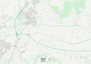 DN - Doncaster Prints: Doncaster DN8 5 Postcode Sector Print Map