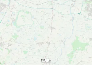Doncaster DN9 1 Postcode Sector Print Map