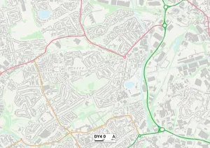 Dudley DY4 0 Postcode Sector Print Map