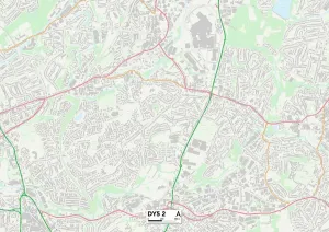 Dudley DY5 2 Postcode Sector Print Map