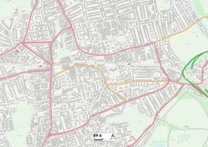 Hackney E9 6 Postcode Sector Print Map