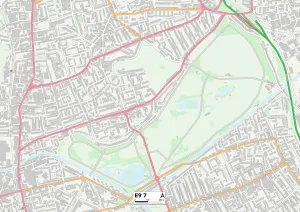 Hackney E9 7 Print Map Sector