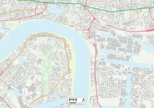 Tower Hamlets E14 8 Print Map