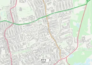Waltham Forest E17 3 Postcode Sector Print Map