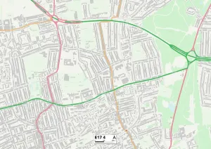 Waltham Forest E17 4 Postcode Sector Map Print
